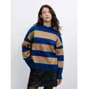 Теплий светр у різнокольорову смужку, помірний оверсайз р. XS Теплий светр у різнокольорову смужку, помірний оверсайз р. XS