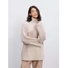 Теплий м’який светр оверсайз кольору екрю з високим коміром р. XS/S Теплий м’який светр оверсайз кольору екрю з високим коміром р. XS/S