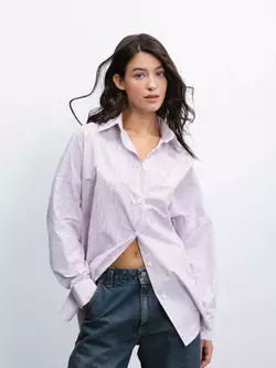 Базова сорочка оверсайз у червону клітинку р. S Базова сорочка оверсайз у червону клітинку р. S