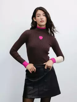 Елегантний в’язаний гольф з тонкого еластичного трикотажу р. S Елегантний в’язаний гольф з тонкого еластичного трикотажу р. S