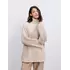 Теплий м’який светр оверсайз кольору екрю з високим коміром р. XS/S Теплий м’який светр оверсайз кольору екрю з високим коміром р. XS/S